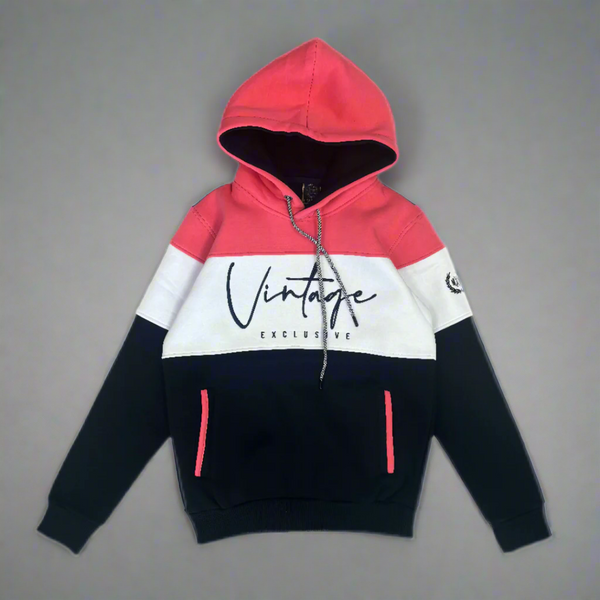 Sweat à Capuche Vintage Exclusive Maxway 17-8907 – Blanc Rose