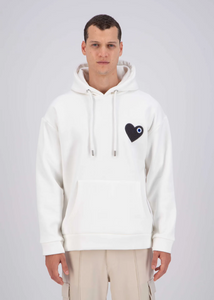 Sweat Oversize ADJ Coeur Brodé Homme Blanc