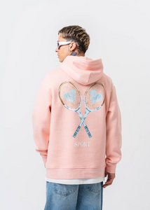 Sweat a Capuche Oversize Homme Casa Sport Rose Hallstarz