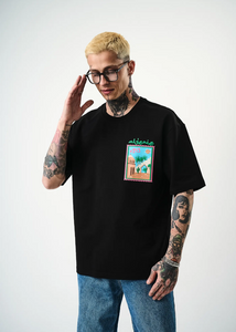 Tshirt Algérie Hallstarz Noir Oversize Homme