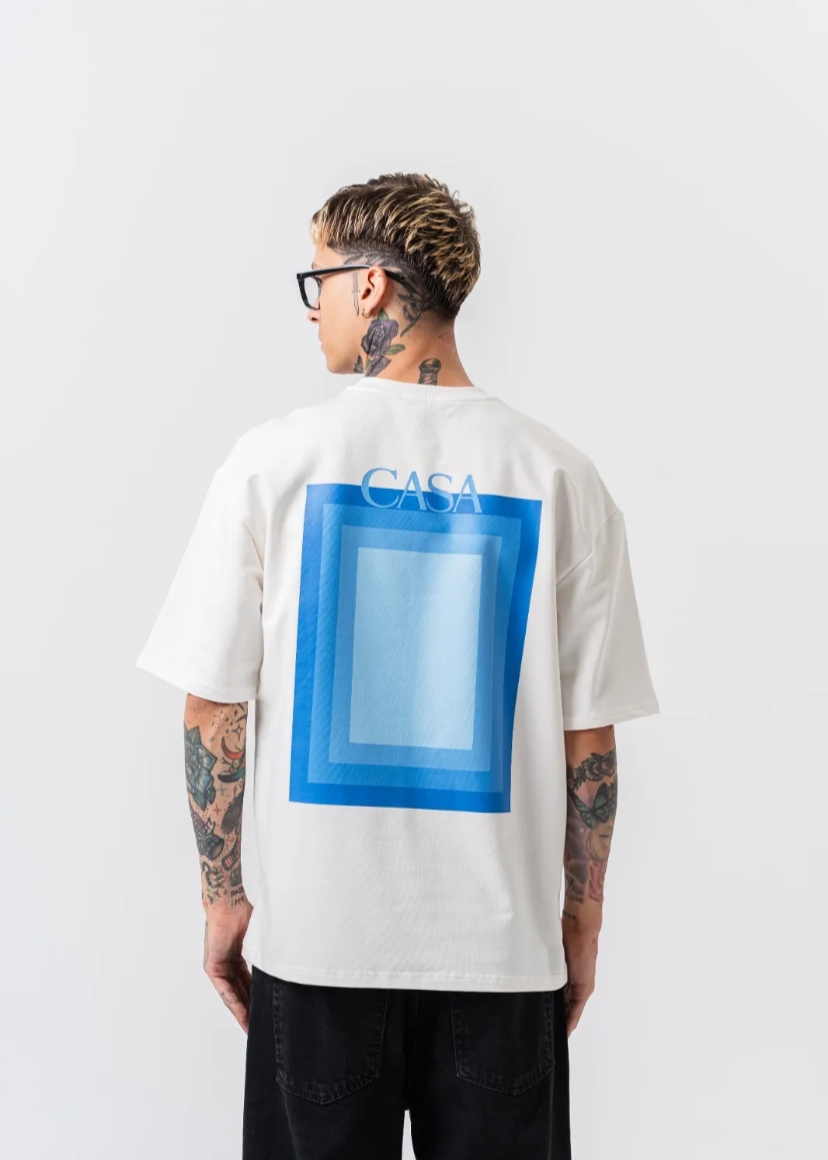 Tshirt Casa Oversize Blanc Hallstarz