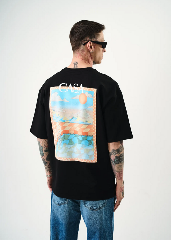 T-shirt Homme Oversize imprimé CASA Hallstarz 1607 – Noir