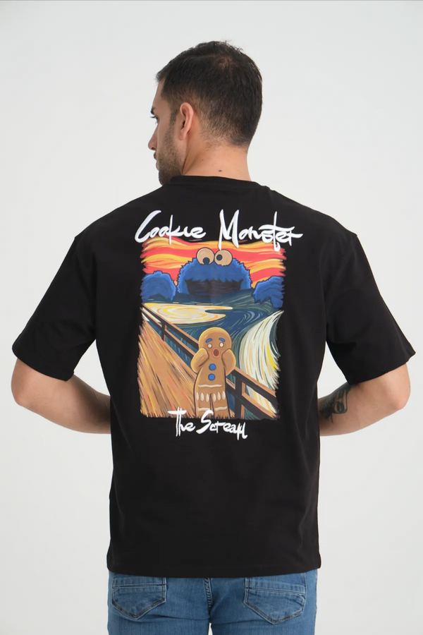 Tshirt Oversize Cookie Monster 241060 - Louvre – Noir