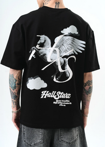 Tshirt Hallstarz Homme Pegasus Noir
