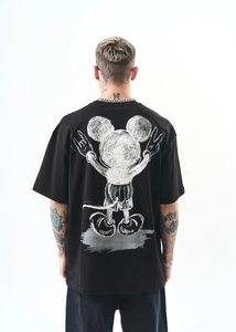 Tshirt Hallstarz Mickey Mouse Noir