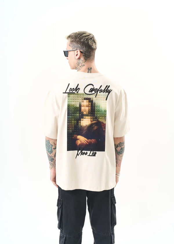 T-Shirt Hallstarz Oversize Mona Lisa 241142 – Beige