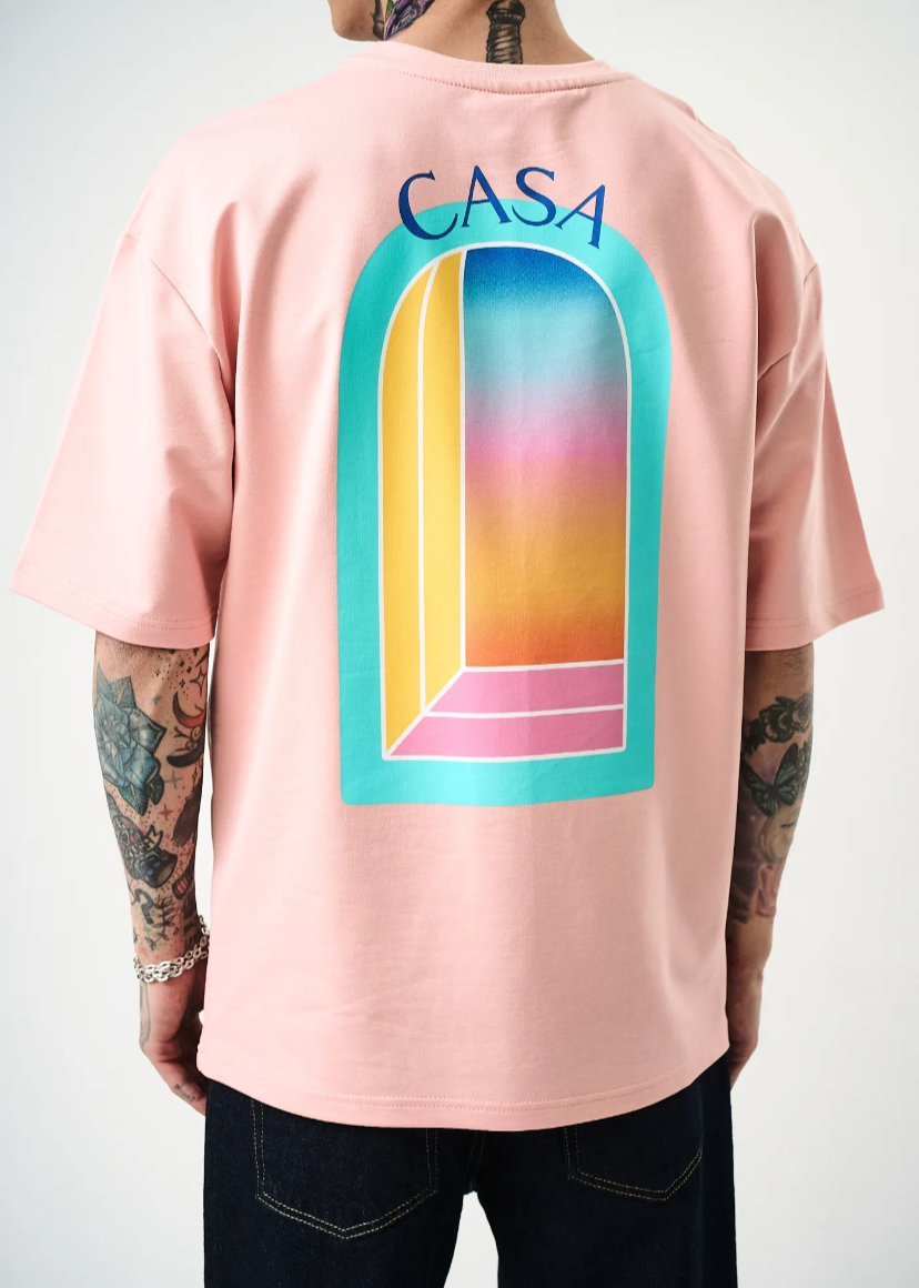 Tshirt Homme Hallstarz Blanca Arche Bleu Rose