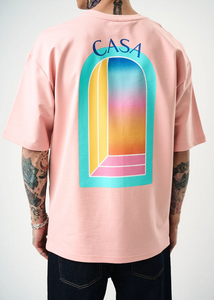 Tshirt Homme Hallstarz Blanca Arche Bleu Rose