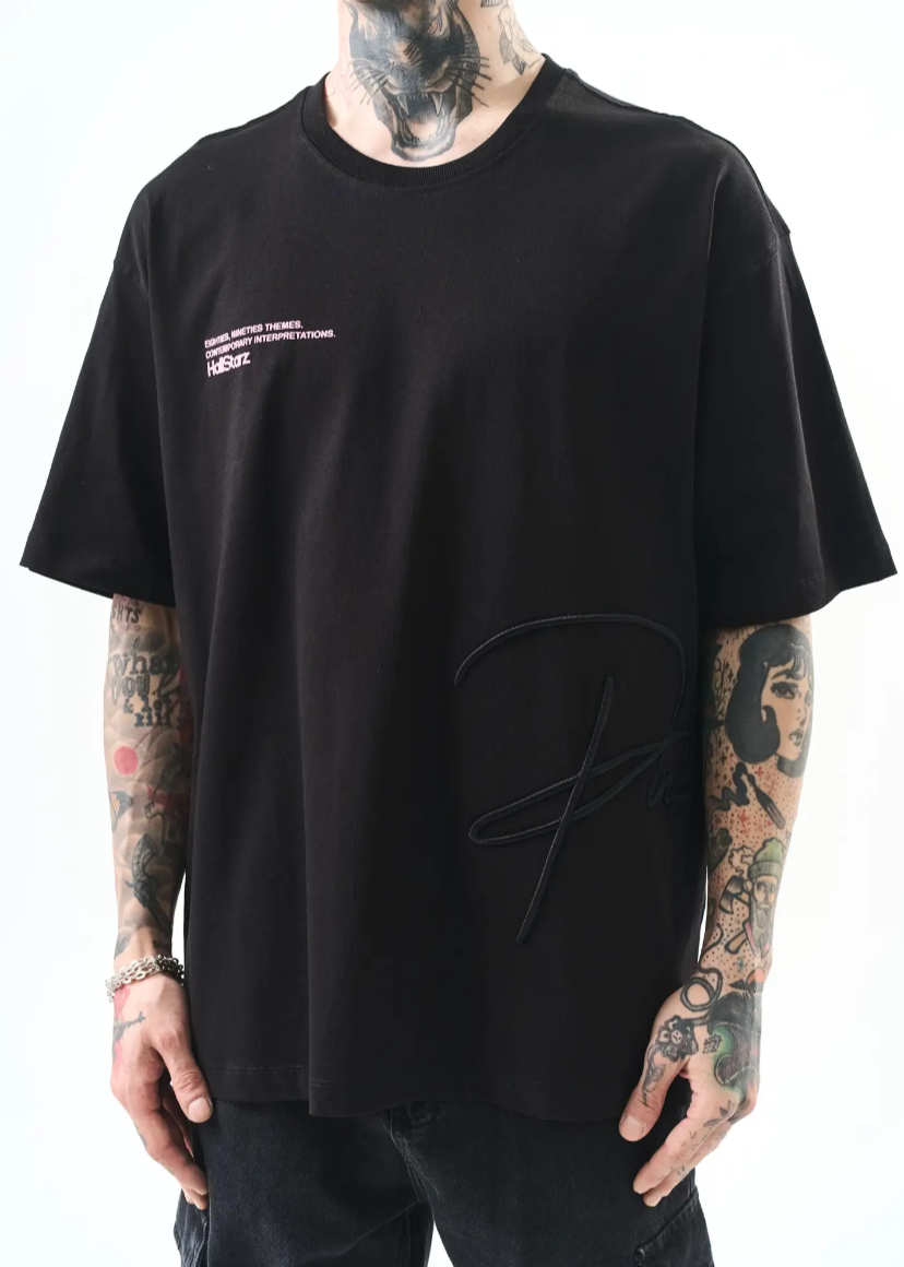 T-shirt oversize Hallstarz « Miss Cool » – imprimé panthere rose Kenya