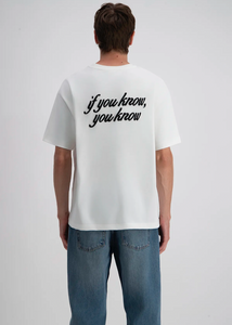 Tshirt Oversize If You Know You Know ADJ Blanc