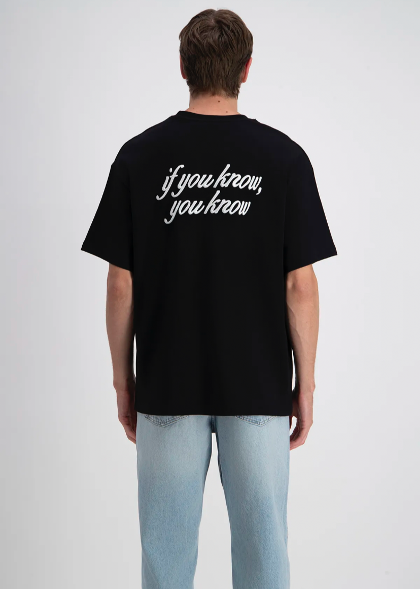 Tshirt Oversize If You Know You Know ADJ Noir