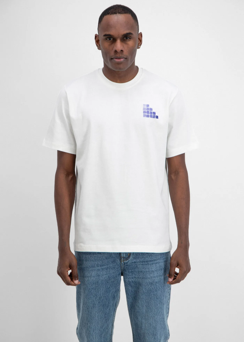 Tshirt oversize Homme ADJ backprint Blanc