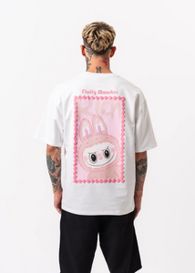Tshirt oversize Homme Labubu Blanc Hallstarz