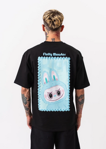 Tshirt oversize Homme Labubu Noir Hallstarz