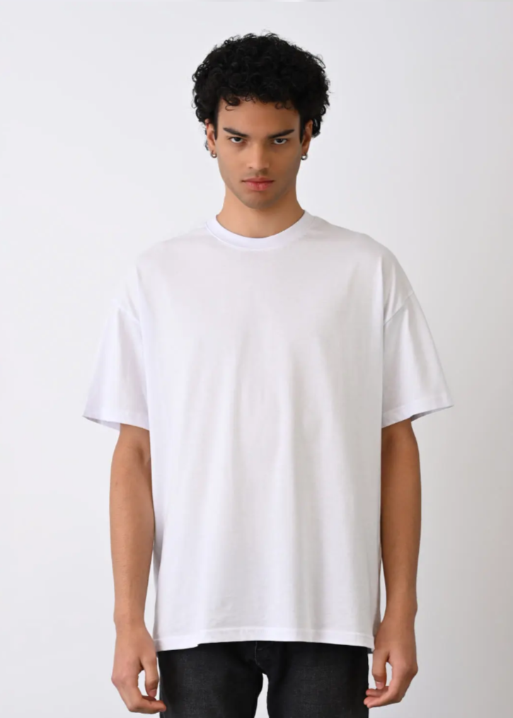 Tshirt simple basique oversize Hallstarz Blanc