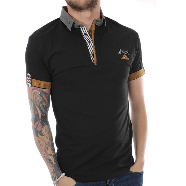 Polo Homme Coton Elasthane Maxway 4432 – Bleu Marine