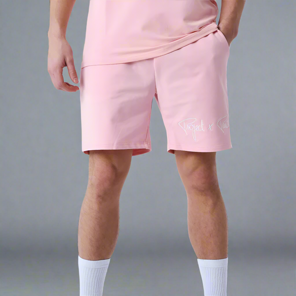 Short basic broderie logo Project X Paris 2340014 – Rose (PKW)