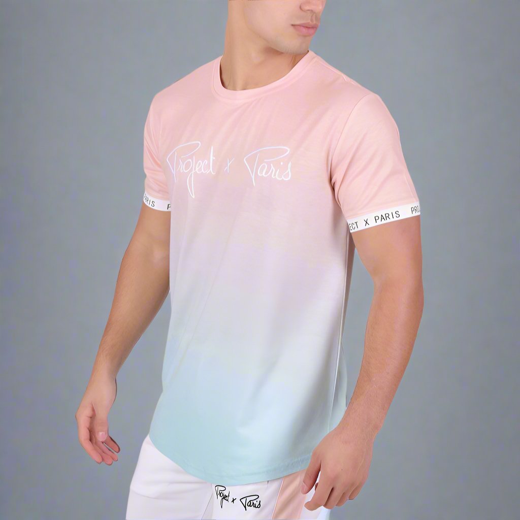 Tshirt Degrade Rose et Bleu Project X Paris Devant